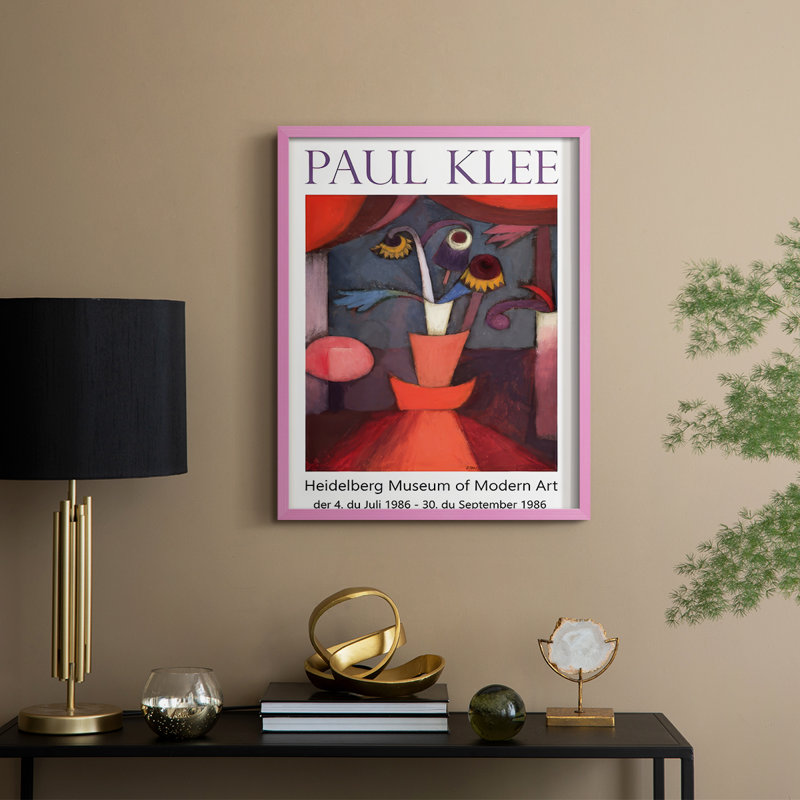 «Klee Posters II», reproduction encadrée - bois massif, H 30 po x l 24 po, Rose