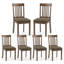 Chaises d'appoint rembourrées en bois avec dossier à lattes verticales-1970381555