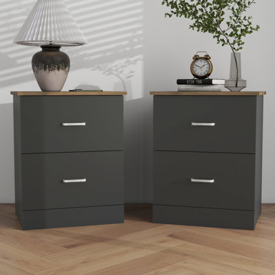 Allyannah 2 Drawer Nightstand