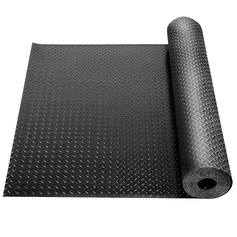 Rouleau de plancher de garage ANMINY, Noir, noir, noir, noir, L 90 po x L 204 po