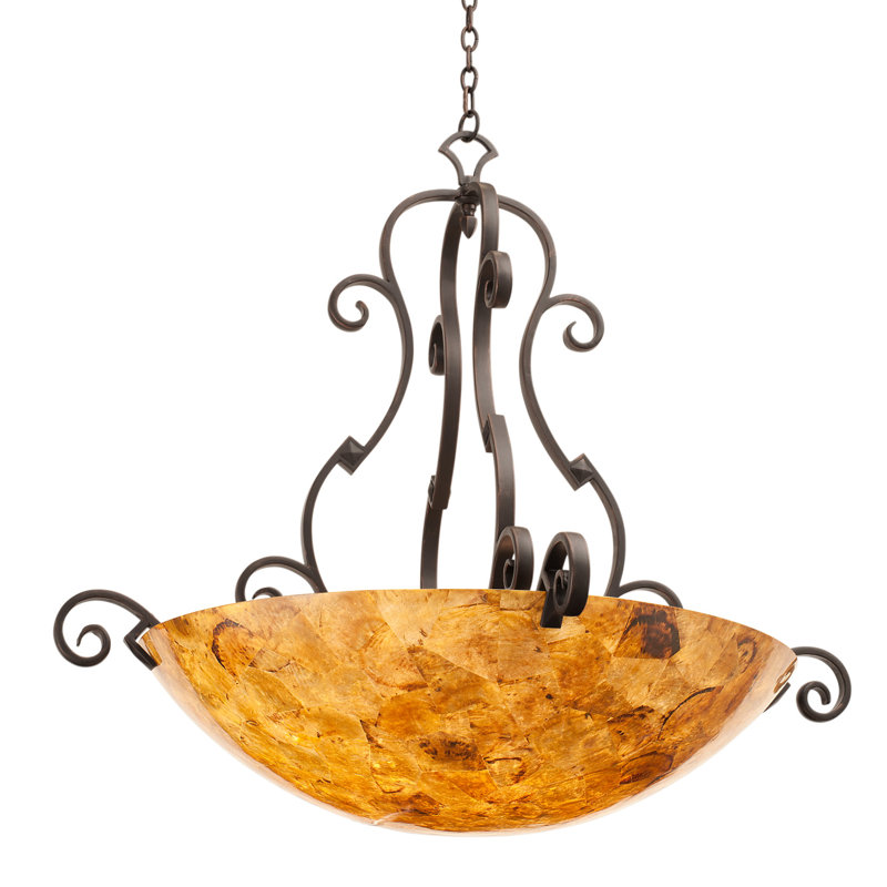 Luminaire suspendu 6 LT Ibiza Kalco, Cuivre antique, Filigrane Antique