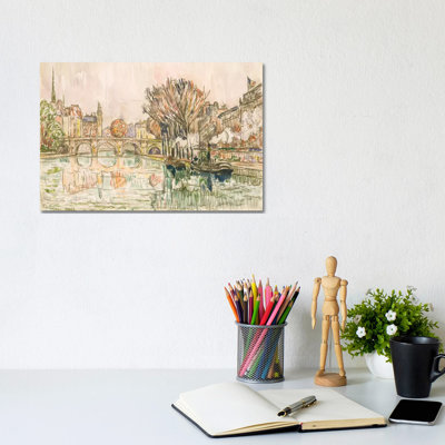 The Pont Neuf, Paris by Paul Signac - Wrapped Canvas Painting