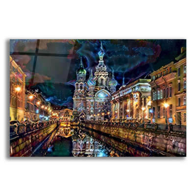 " Saint Petersburg Russia Church Of The Savior On Spilled Blood At Night " by Pedro Gavidia