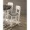 Chaises de salle à manger contemporaines à hauteur de comptoir brun, rembourrées, coussin de siège gris, chaises rembourrées 2 pièces avec dossier incurvé et pieds évasés