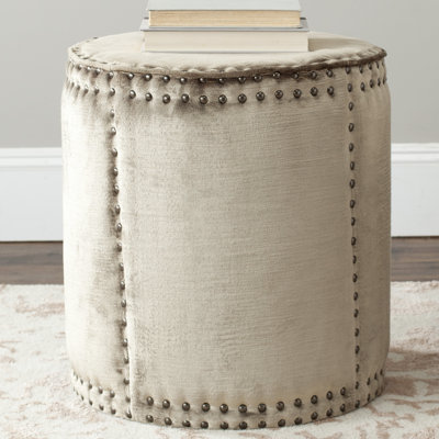 Dejon 46.5cm Wide Round Solid Colour Ottoman