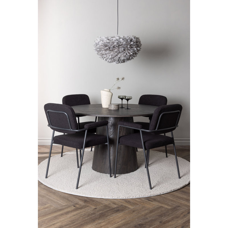 Cheney 4 - Person Dining Set, Black