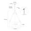 Luminaire suspendu tambour 3 lumières Azar