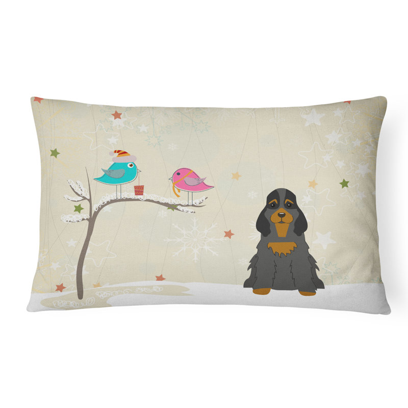 Coussin lombaire intérieur/extérieur neutre de noël, Noir / brun clair