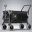 Chariot pliant 48 pouces multifonctionnel avec poignée rotative et pneus tout-terrain pour le camping et la plage, robuste et grande capacité