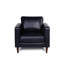 Chaise en cuir capitonnée Mid-Century-106688711