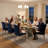 Glass Dining Table, 78 inch Silver Dining Room Table, Modern Dining Table for 6-8 People