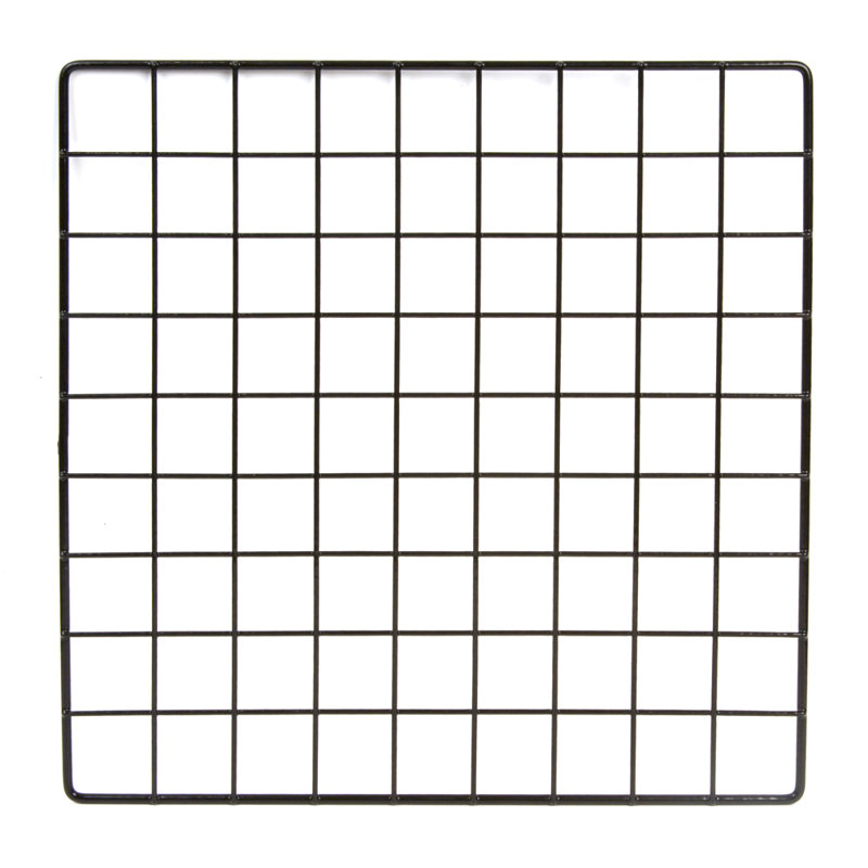 Jerena 1"H x 14"W Epoxy Coated Wire Grid Cubbies, Black