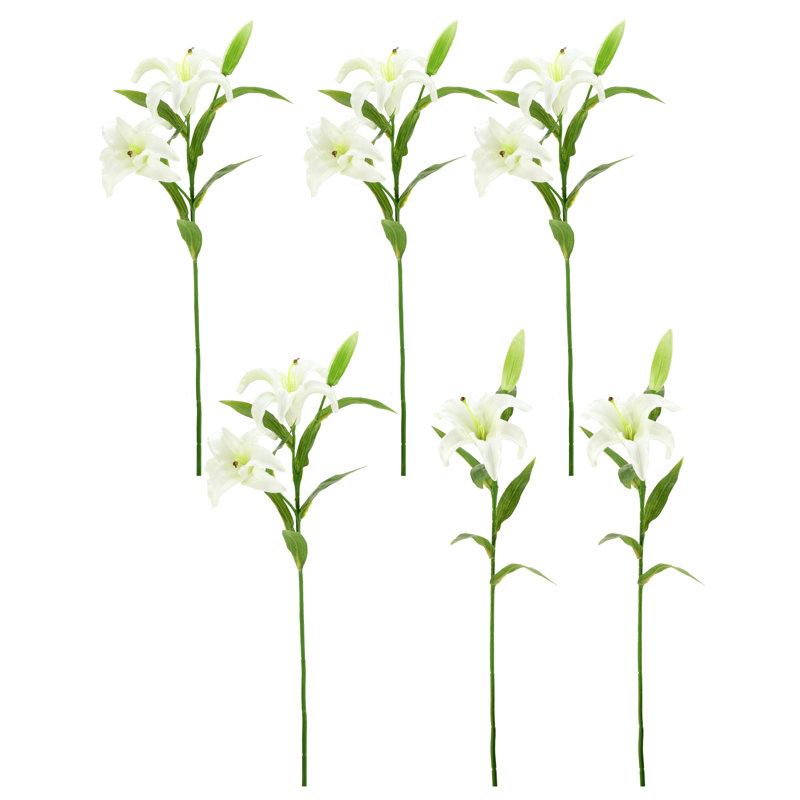 Majestic Casablanca Lily Natural Touch, Box Of 6 - 23 Inches