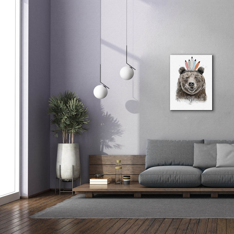 Millwood Pines «Festival Bear» par Balazs Solti, art mural sur toile, 18 po x 26 po, H 34 po x l 26 po x P 1,5 po