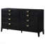 Commode noire à 8 tiroirs