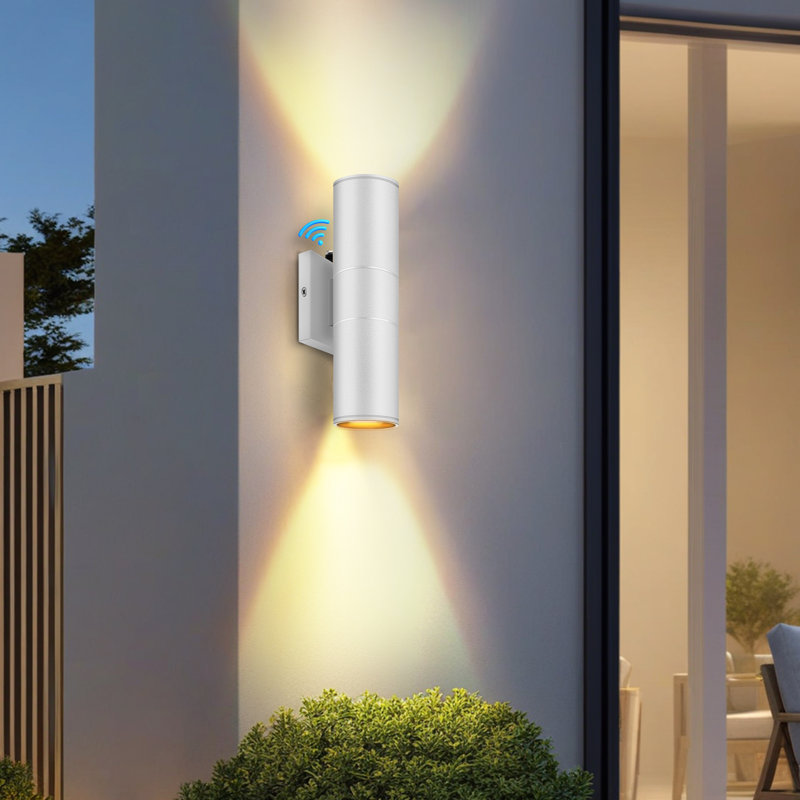 Outdoor Dusk-To-Dawn Sensor Wall Lights - IP65 Waterproof Aluminum Design, Natural , 8 Lights