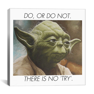 Yoda Quote Painting Print on Canvas