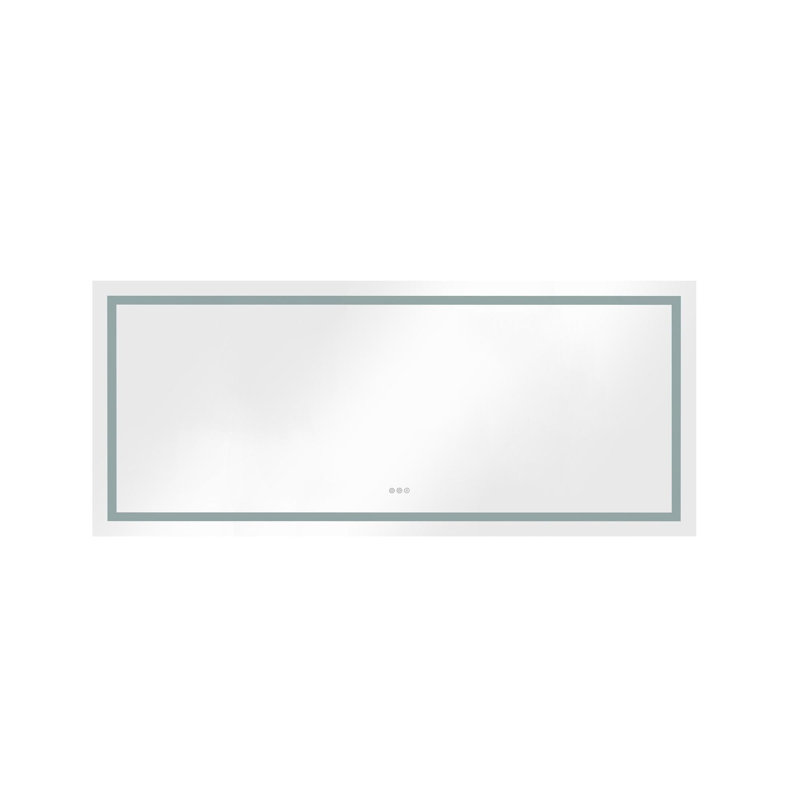 Wall Mounted LED Bathroom mirror Front and Backlight, 72'' x 30''