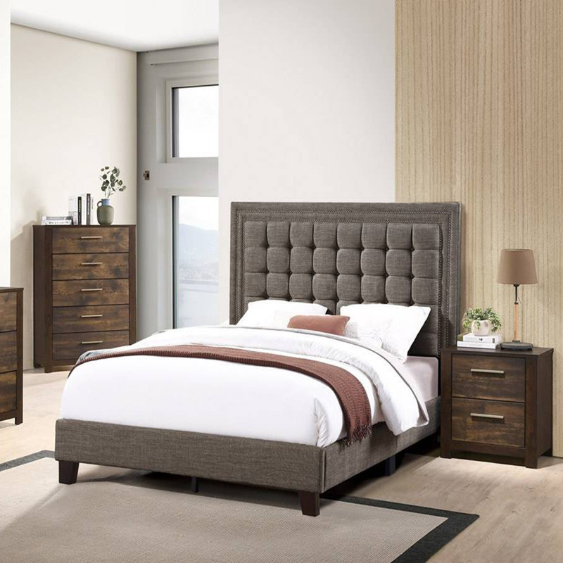 Mobilier de chambre à coucher élégant capitonné 1pc