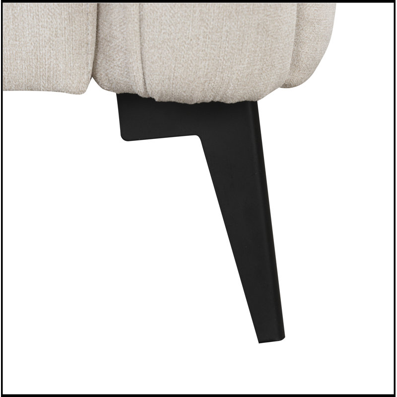 Canapé incurvé confortable à 3 places avec coussins élégants pour le salon, Beige