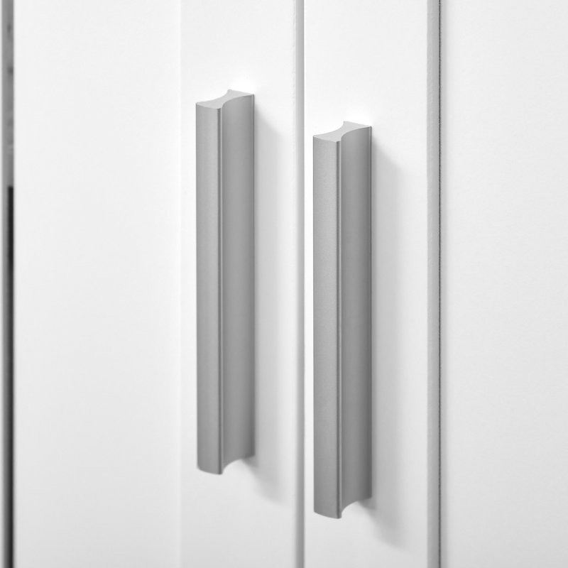 Armoire de salle de bain sous le lavabo - 2 portes réglables blanches modernes