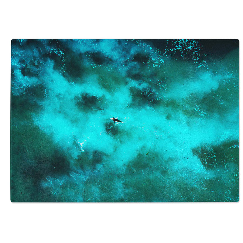 Glass Heading To The Surf in Australia in Abstract Chopping Board, 28.5 cm W x 20 cm L