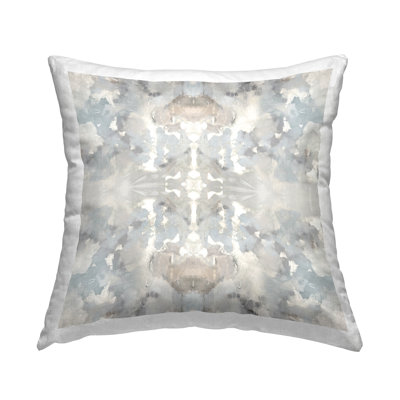 Coussin décoratif à motif symétrique gris discret par Ellie Roberts