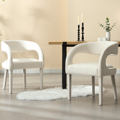 Upholstered Modern Dining Room Chairs With Arms For Kitchen/Dining Room/Living Room