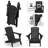 Haider Folding Adirondack Chairs Weather-Resistant HDPE Outdoor Firepit Chairs With Cup Holder-1574700703