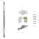 Drawer Slide Center Mount Mono Rail 3/4 Extension Adjustable Length Cadmium Finish