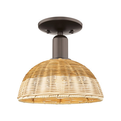 Dôme Natural Ballston - Bronze huilé - Plafonnier semi-encastré