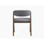 Ensemble de 2 chaises d'appoint Keiki en tissu gris et finition noyer
