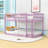 Twin Over Twin Wood Bunk Bed With Ladder And Guardrails-1990806508