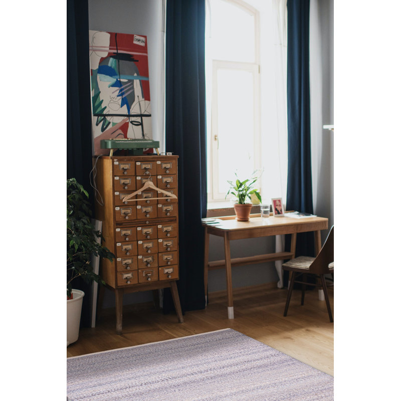 Nevada Denim Blue Kilim 5'2" x 7'9"