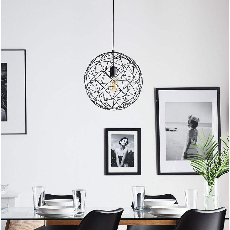 Verlin 1 - Light Sphere Pendant, Black