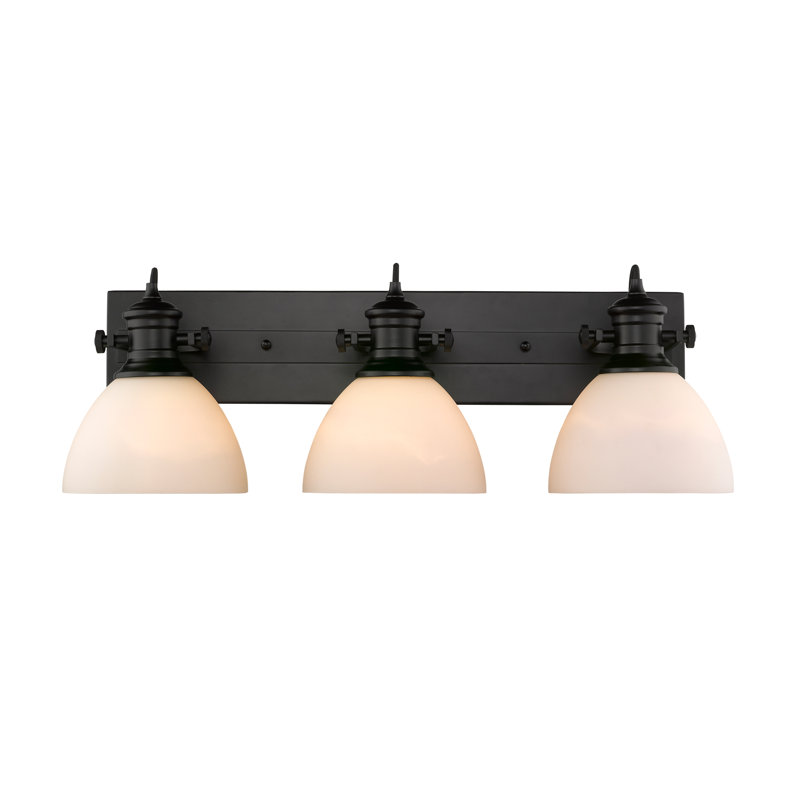 Bales 3 - Light Dimmable Vanity Light, Matte Black, Opal Glass
