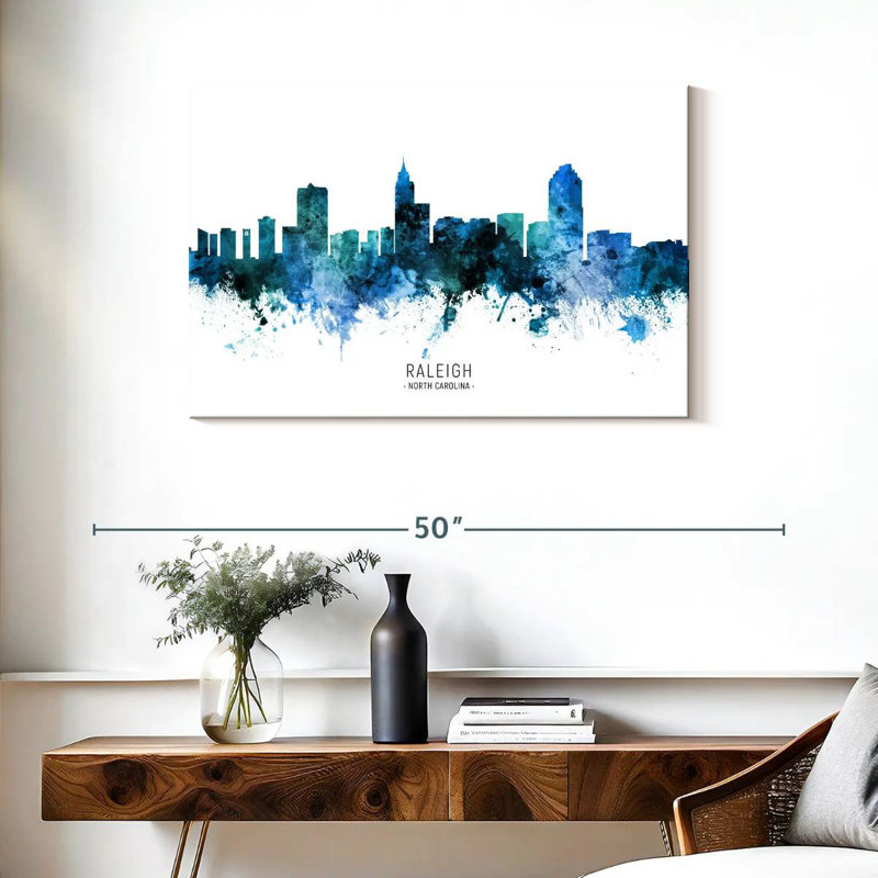 Nicci Raleigh North Carolina Skyline VII, 24" H x 36" W