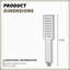 Pomme de douche à main en acier inoxydable 304 avec filetage standard 1/2 NPT et buses en silicone anti-colmatage-121696499