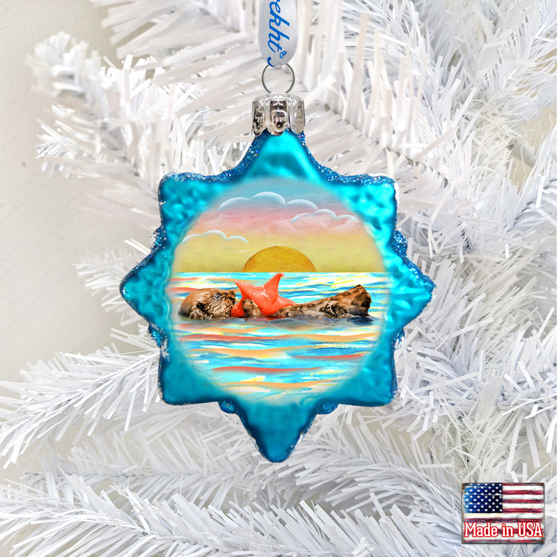 Keepsake Shell Coastal Glass Ornament