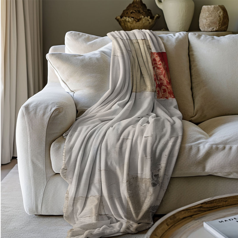 Jeté en sherpa Gentle Sakura - 1 pièce, L 60 po x L 80 po