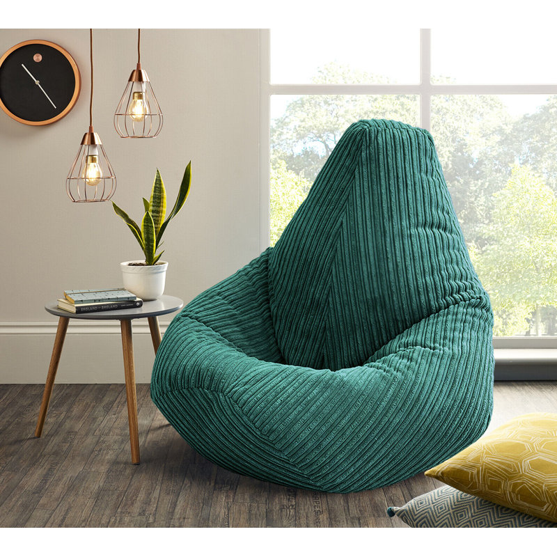 Corduroy Refillable Classic Bean Bag, Teal