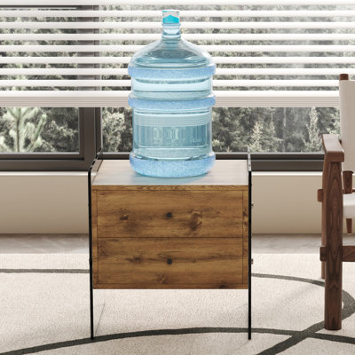 Double-Drawer Bedside Table. The Board Surface Is MDF Sticker, And Both Sides Are Transparent Tempered Glass. The Design Is Simple And Elegant, With Excellent Storage Functions.