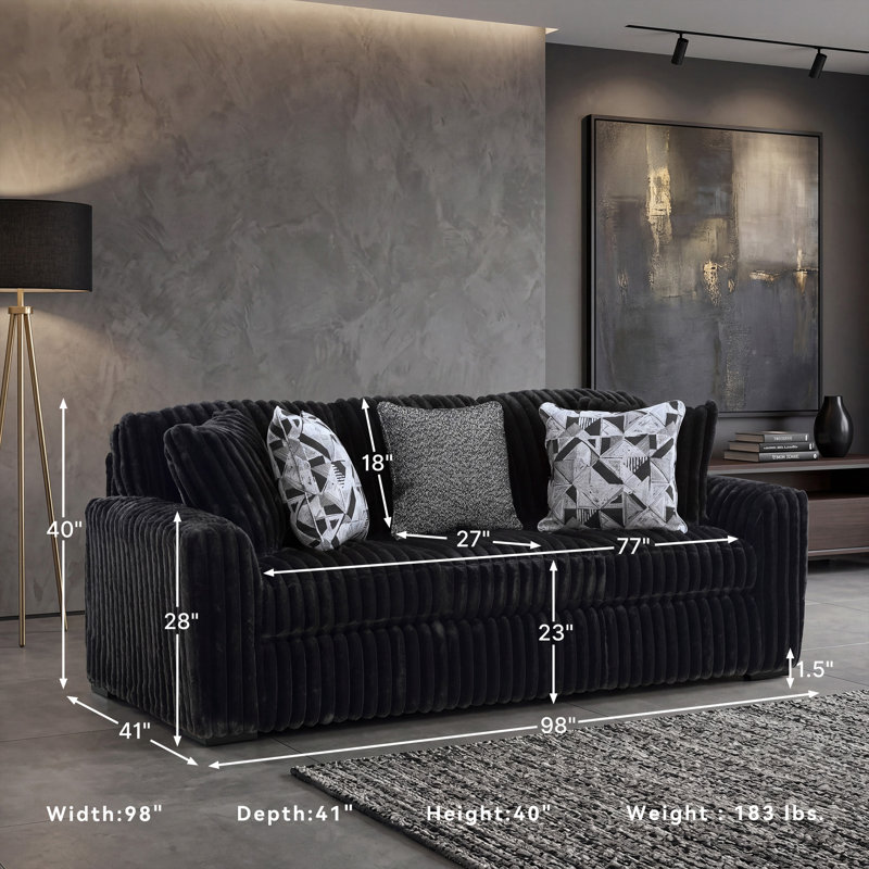 Midnight-Madness Sofa, Black
