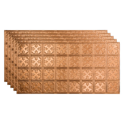 24.38'' L x 48.38'' W Textured Vinyl Glue Up Ceiling Tile