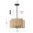 Arnesha 4-E12 9W Boho Rattan Farmhouse Dimmable Pendant Light Fixture
