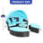 Randleswood Turquoise Patio Round Daybed with Retractable Canopy, Rattan Wicker, and 660 lbs Weight Capacity
