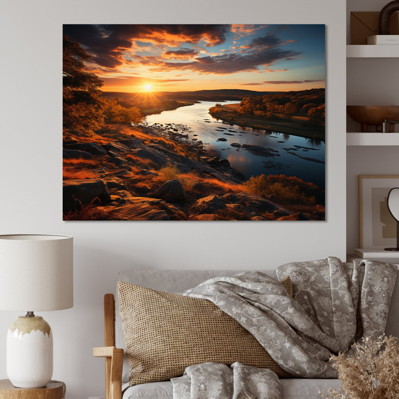 Paysage côtier du Delaware I sur toile, H 34 po x l 44 po x P 1,5 po, Toile tendue
