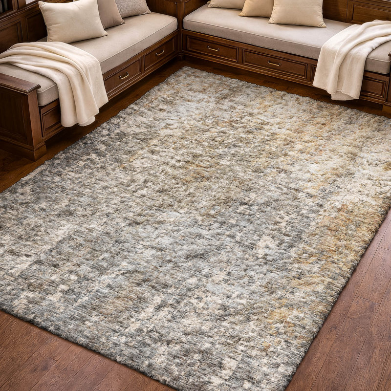 Tapis à poils longs de qualité supérieure lavable à la machine Dream, Beige, 8' x 10'