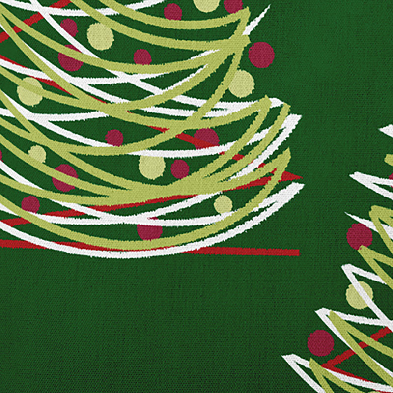 Housse de coussin de sapin de Noël sqaure, H 16 po x l 16 po, Vert