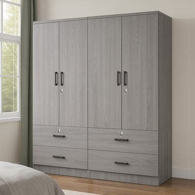 Garde-robe 2 portes, 2 tiroirs Kohdyn, P 20 po